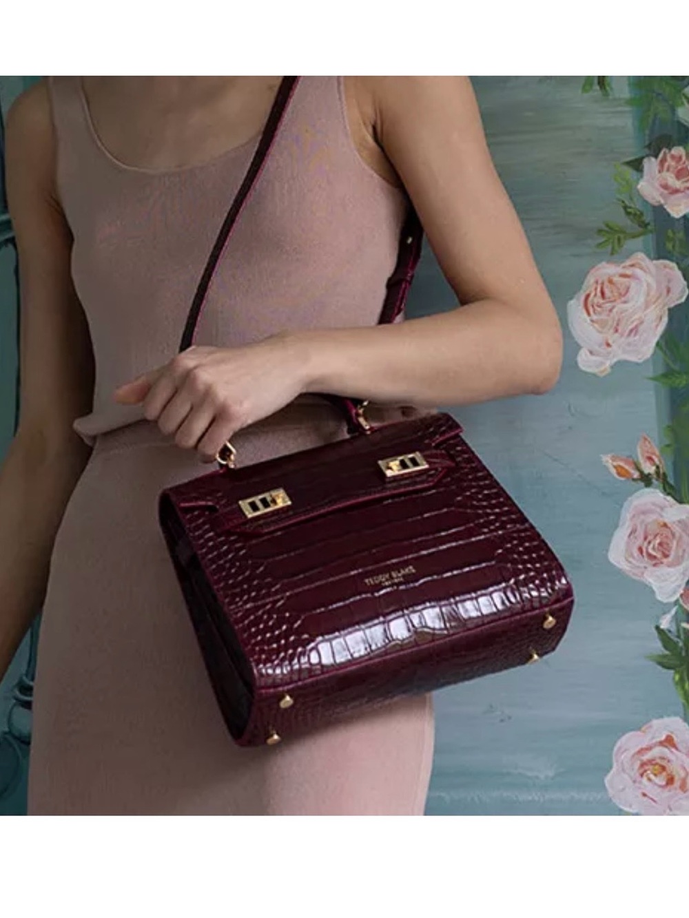 TEDDY BLAKE KIM CROCO 11 BORDEAUX - Picture 10 of 12